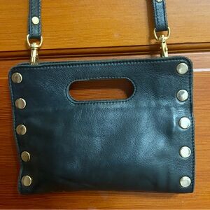 Hammitt small black leather crossbody/clutch wallet